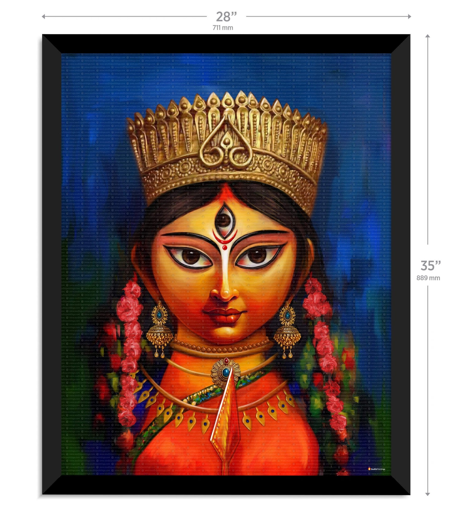 Maa Durga Modern Art Painting