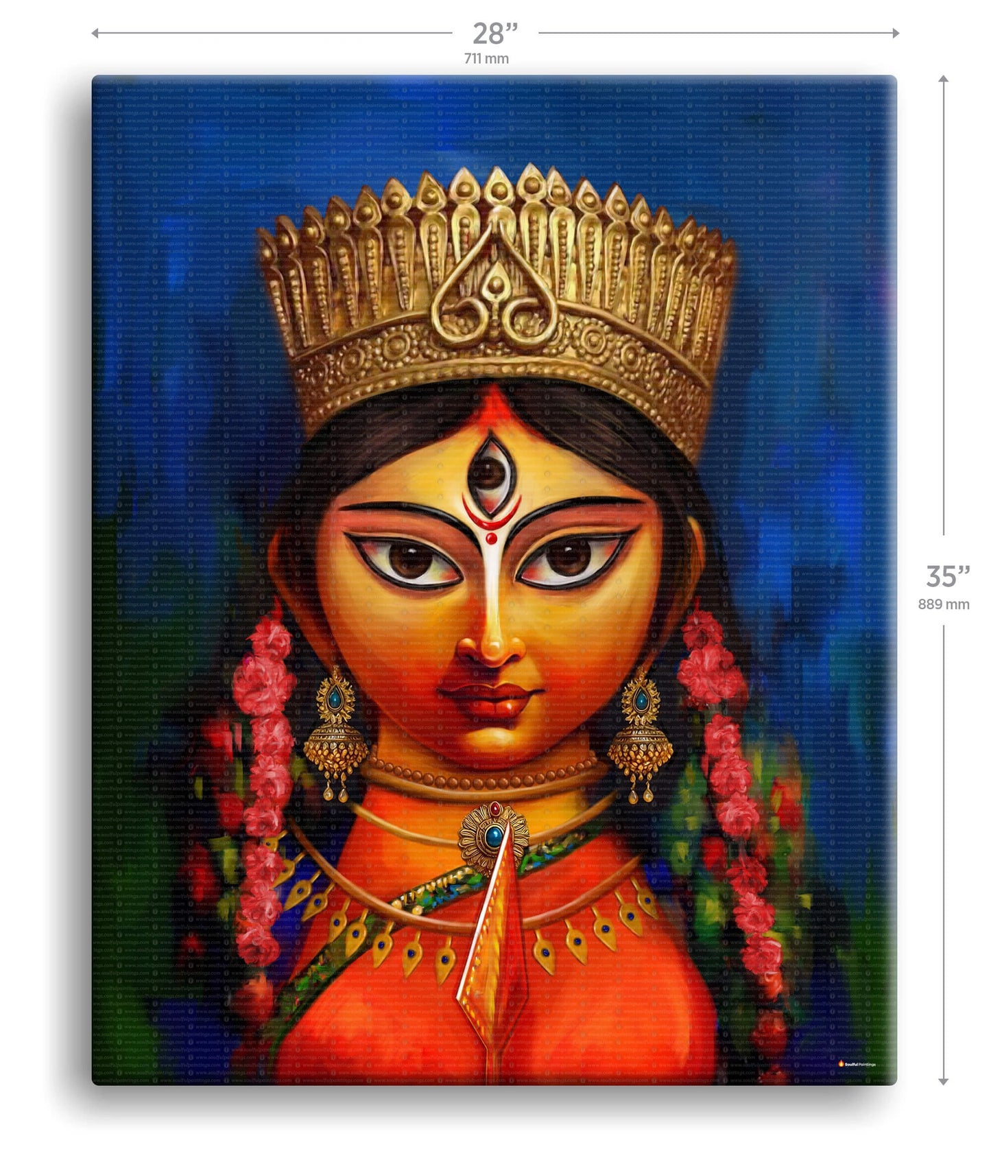 Maa Durga Modern Art Painting