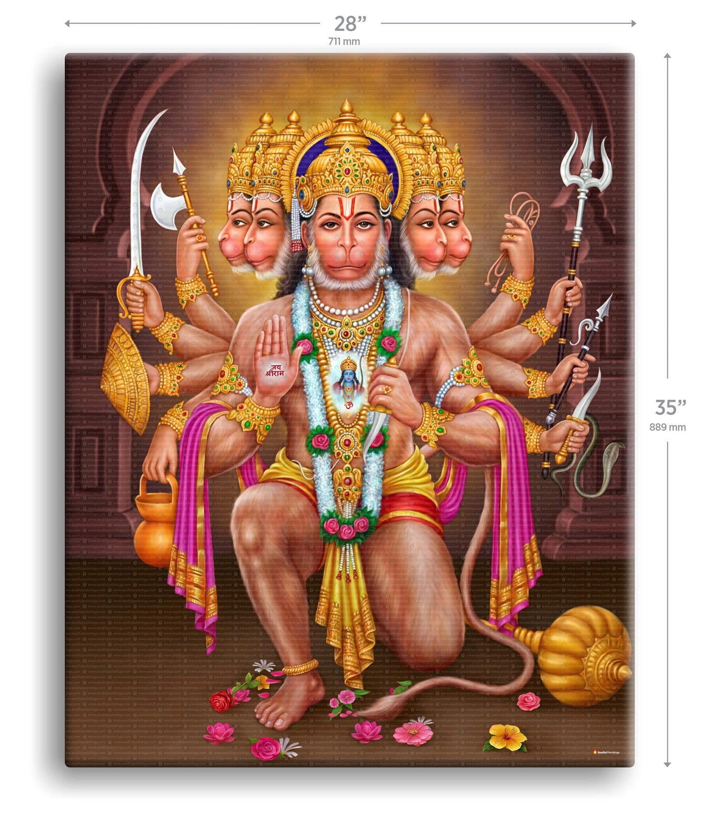 Panchmukhi Hanuman Painting