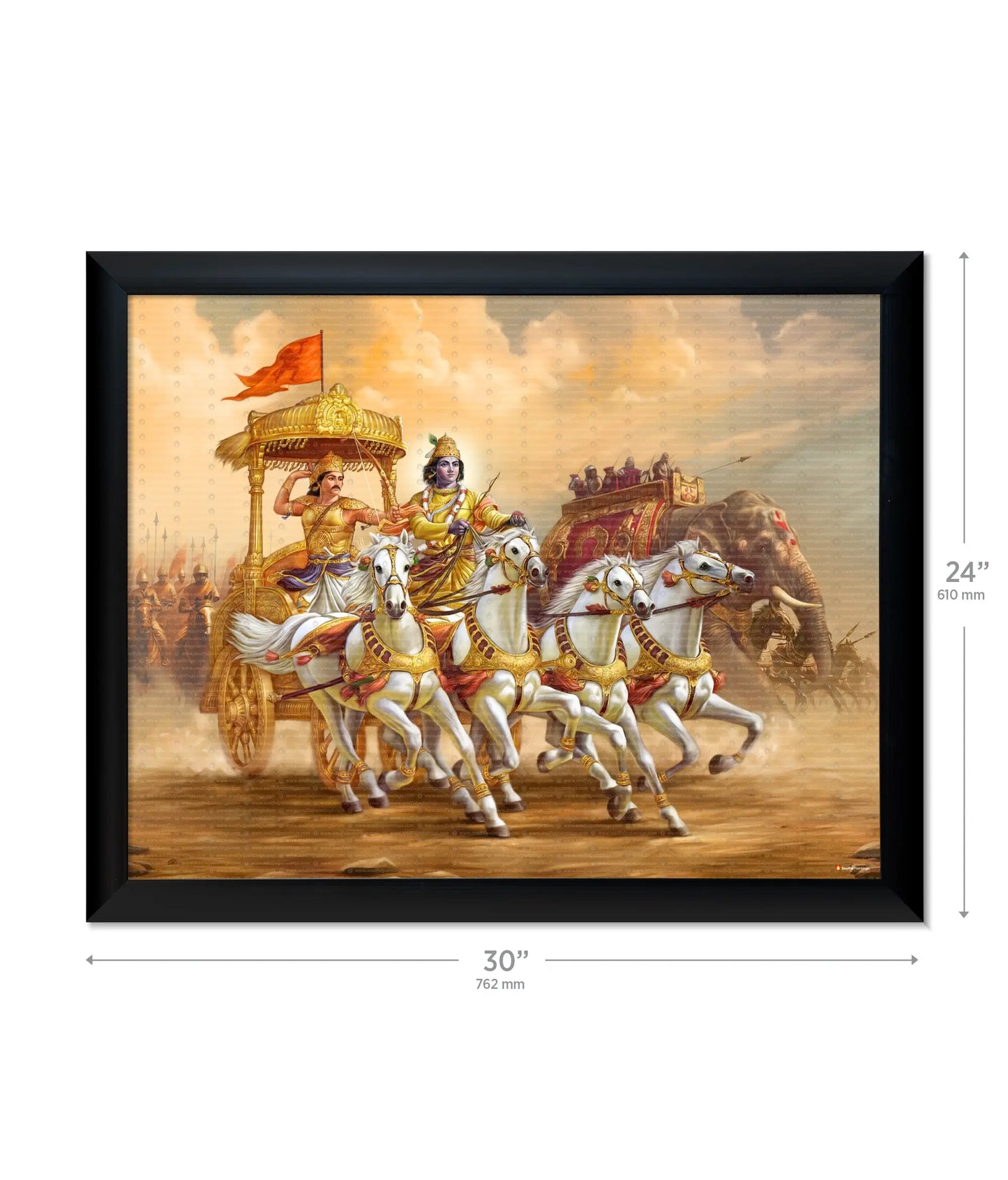 Mahabharat Krishna Arjun Wall Painting