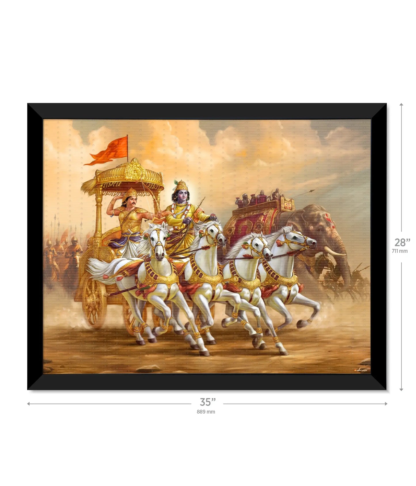 Mahabharat Krishna Arjun Wall Painting