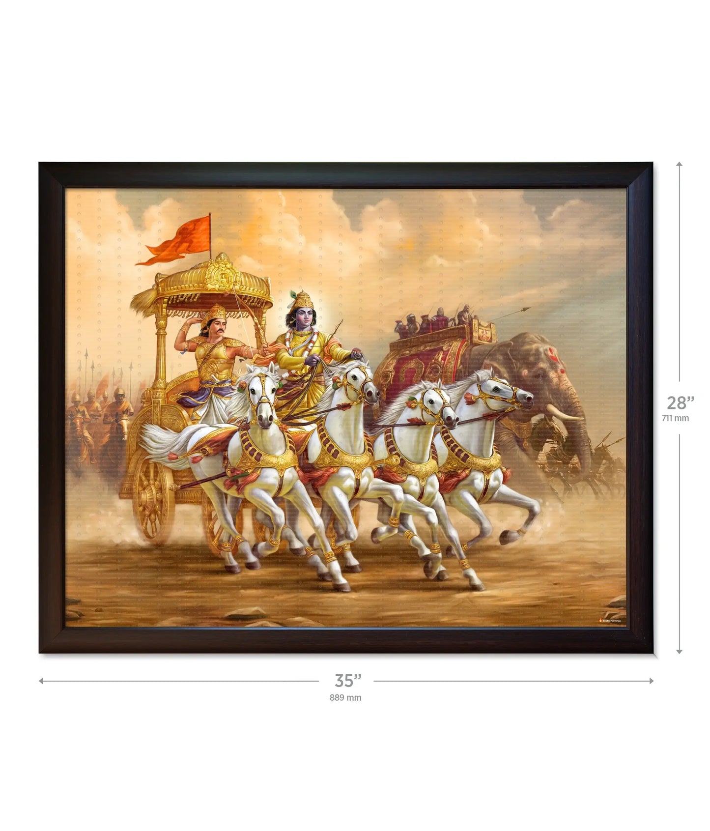 Mahabharat Krishna Arjun Wall Painting