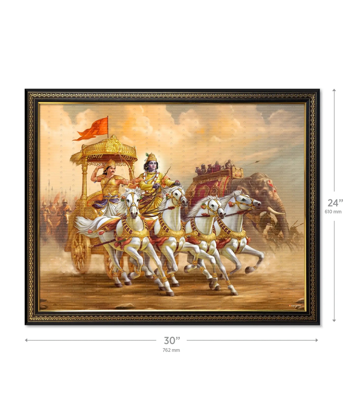 Mahabharat Krishna Arjun Wall Painting