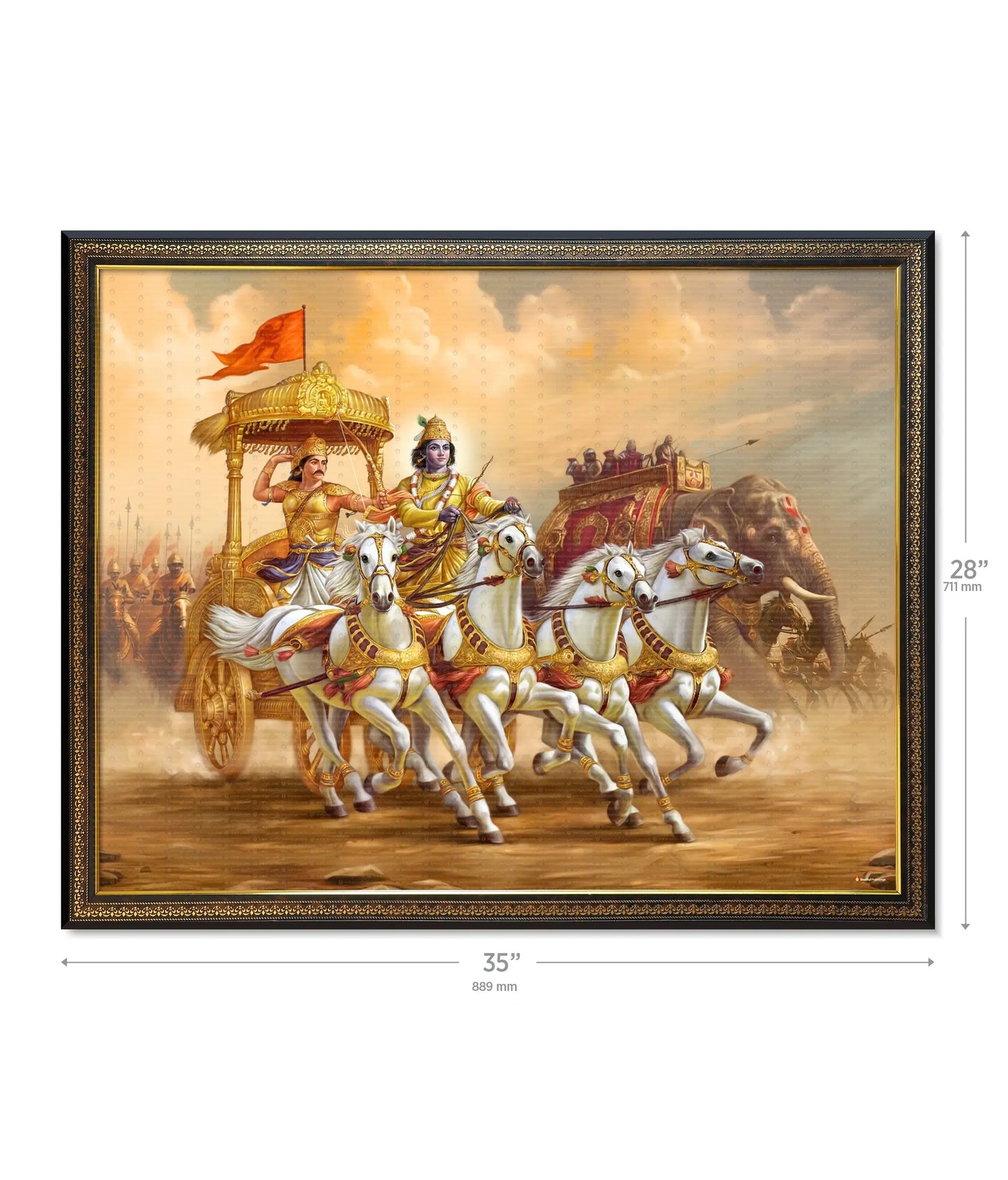 Mahabharat Krishna Arjun Wall Painting