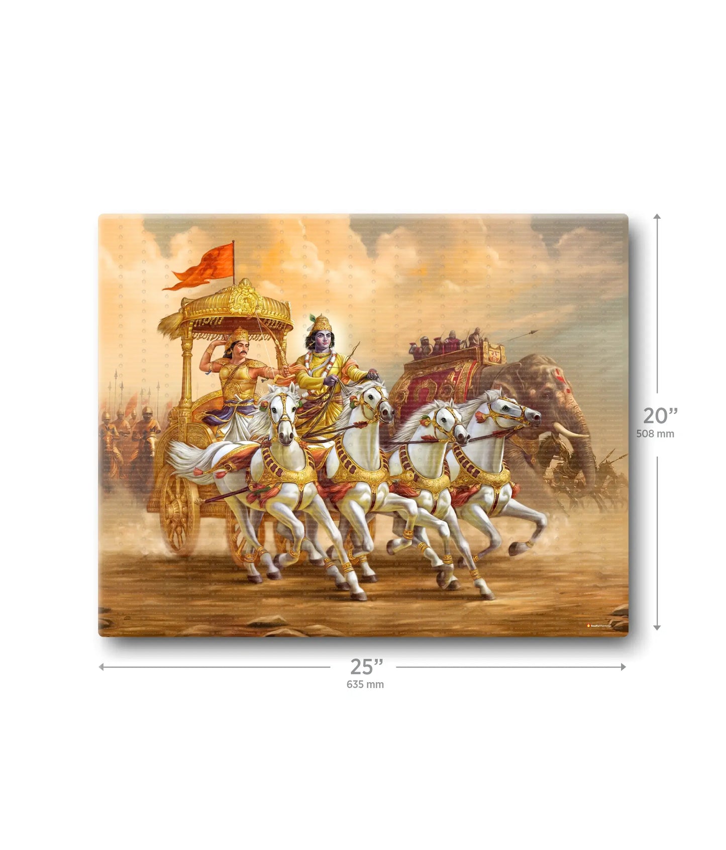 Mahabharat Krishna Arjun Wall Painting