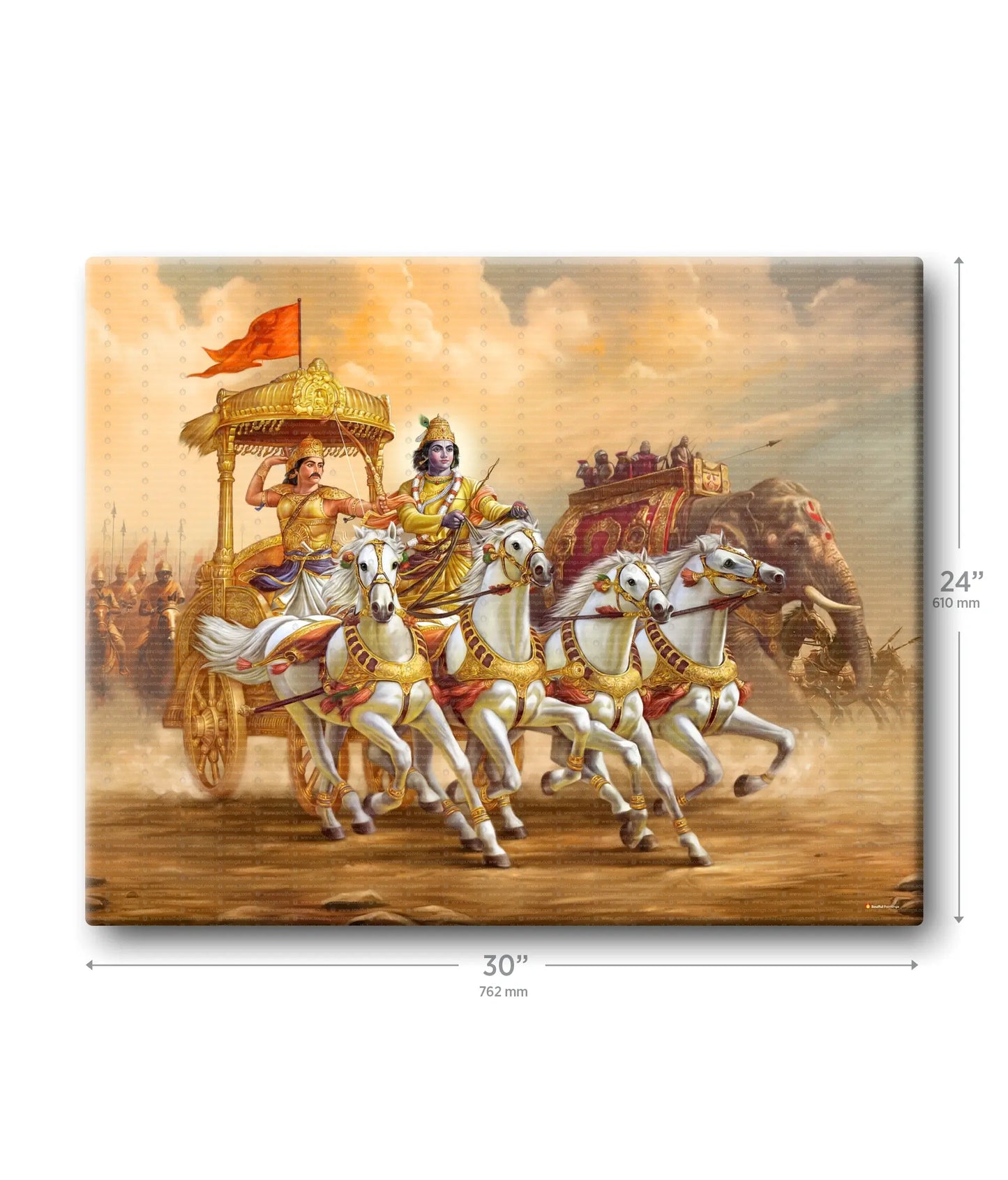 Mahabharat Krishna Arjun Wall Painting
