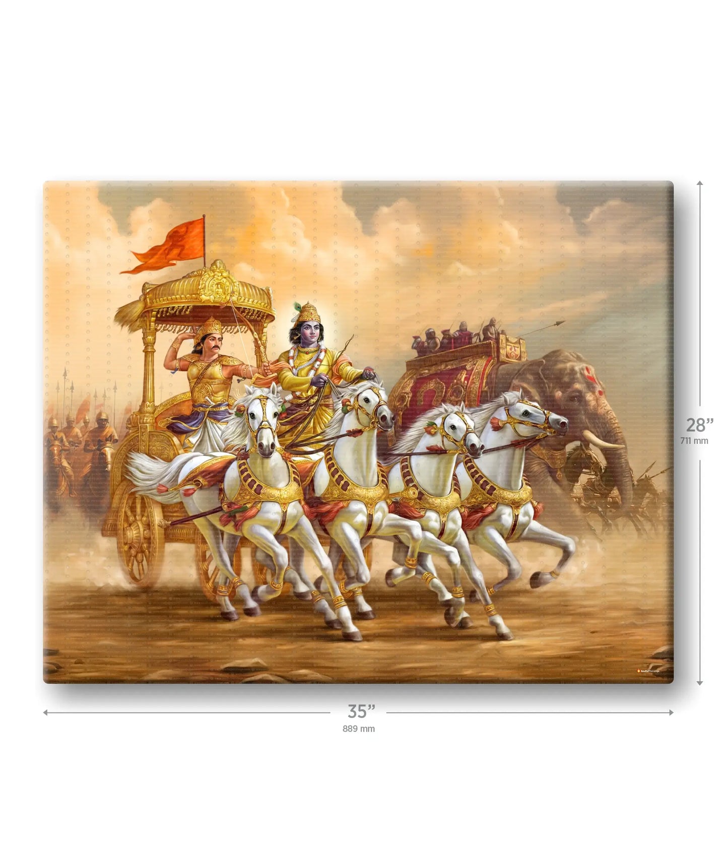Mahabharat Krishna Arjun Wall Painting