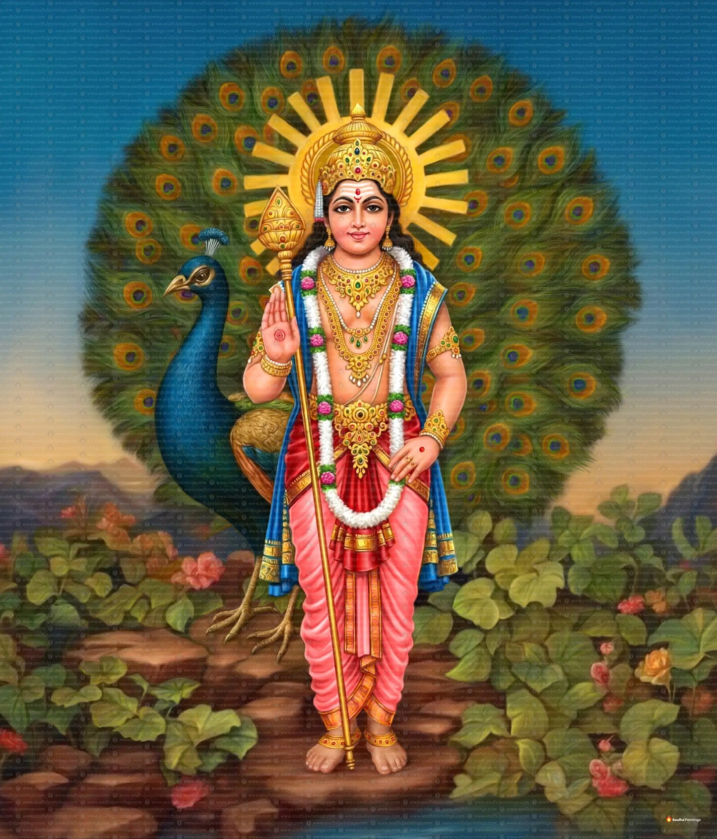 Lord Murugan Painting