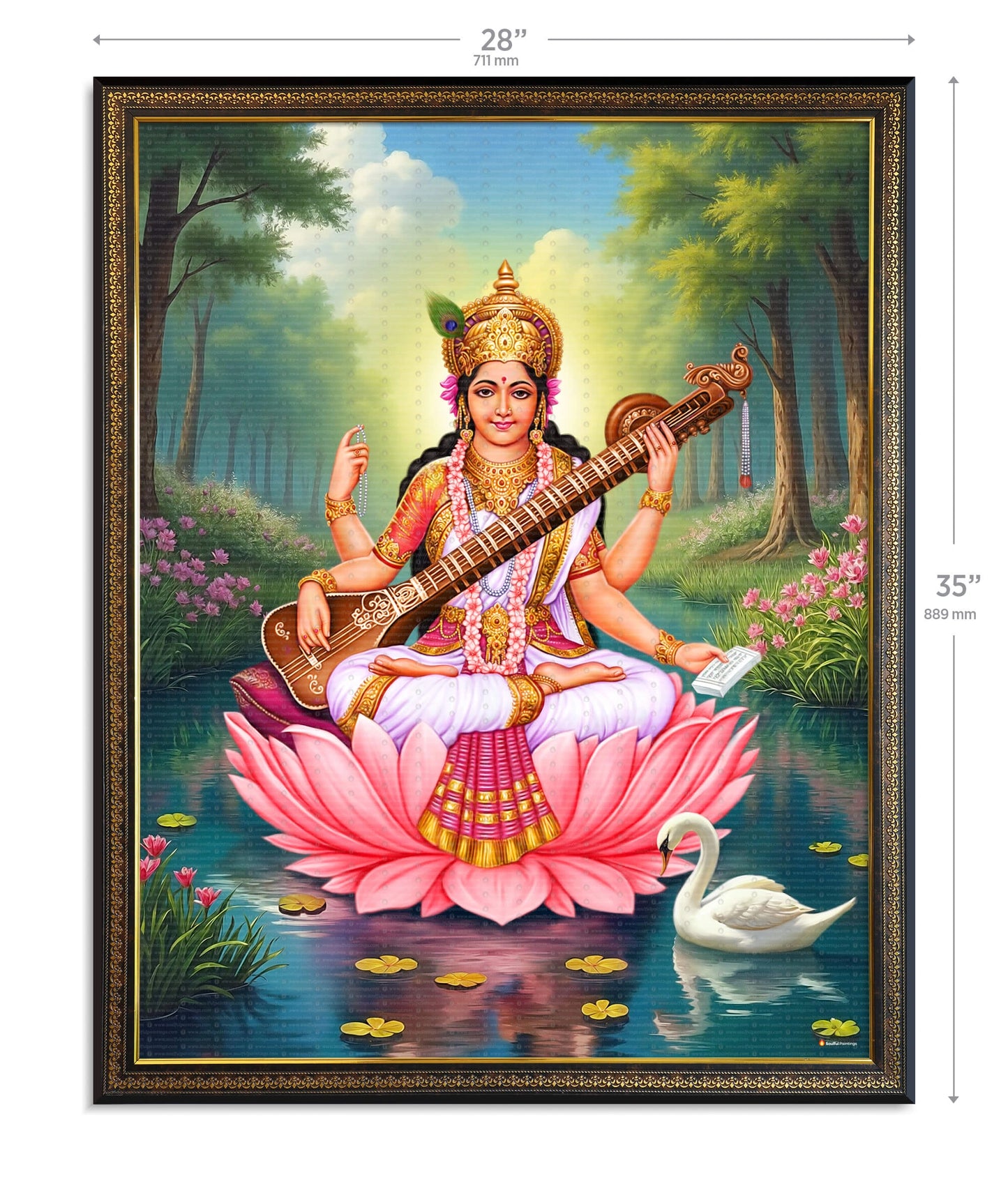 Saraswati Maa Painting
