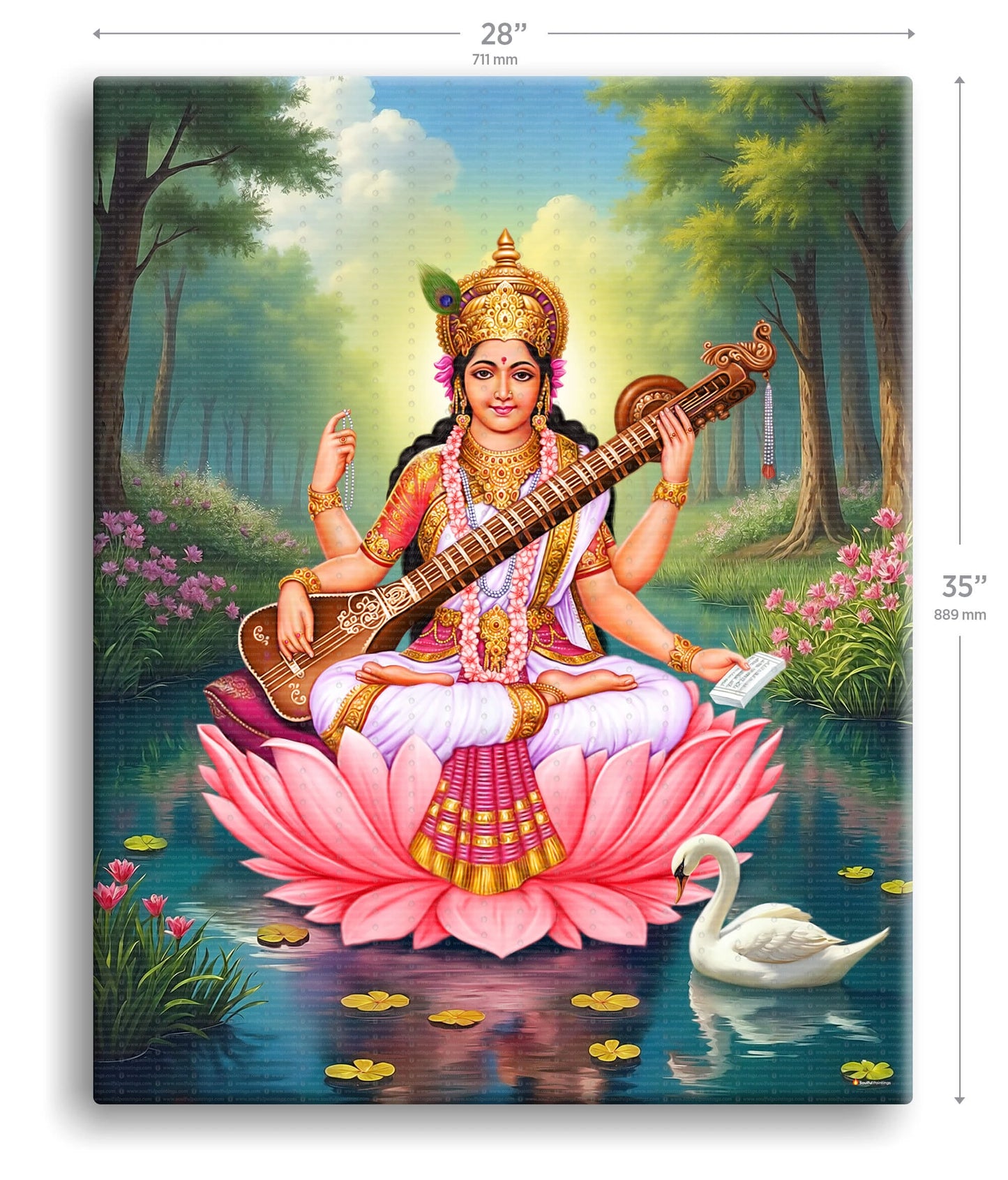 Saraswati Maa Painting