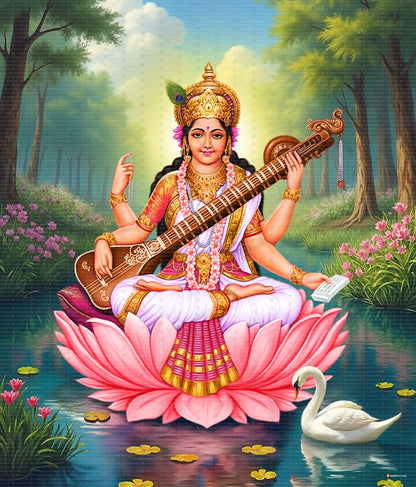 Saraswati Maa Painting
