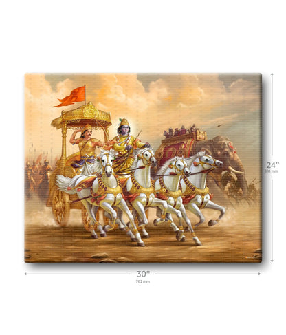 Mahabharat Krishna Arjun Wall Painting