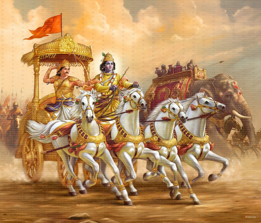 Mahabharat Krishna Arjun Wall Painting