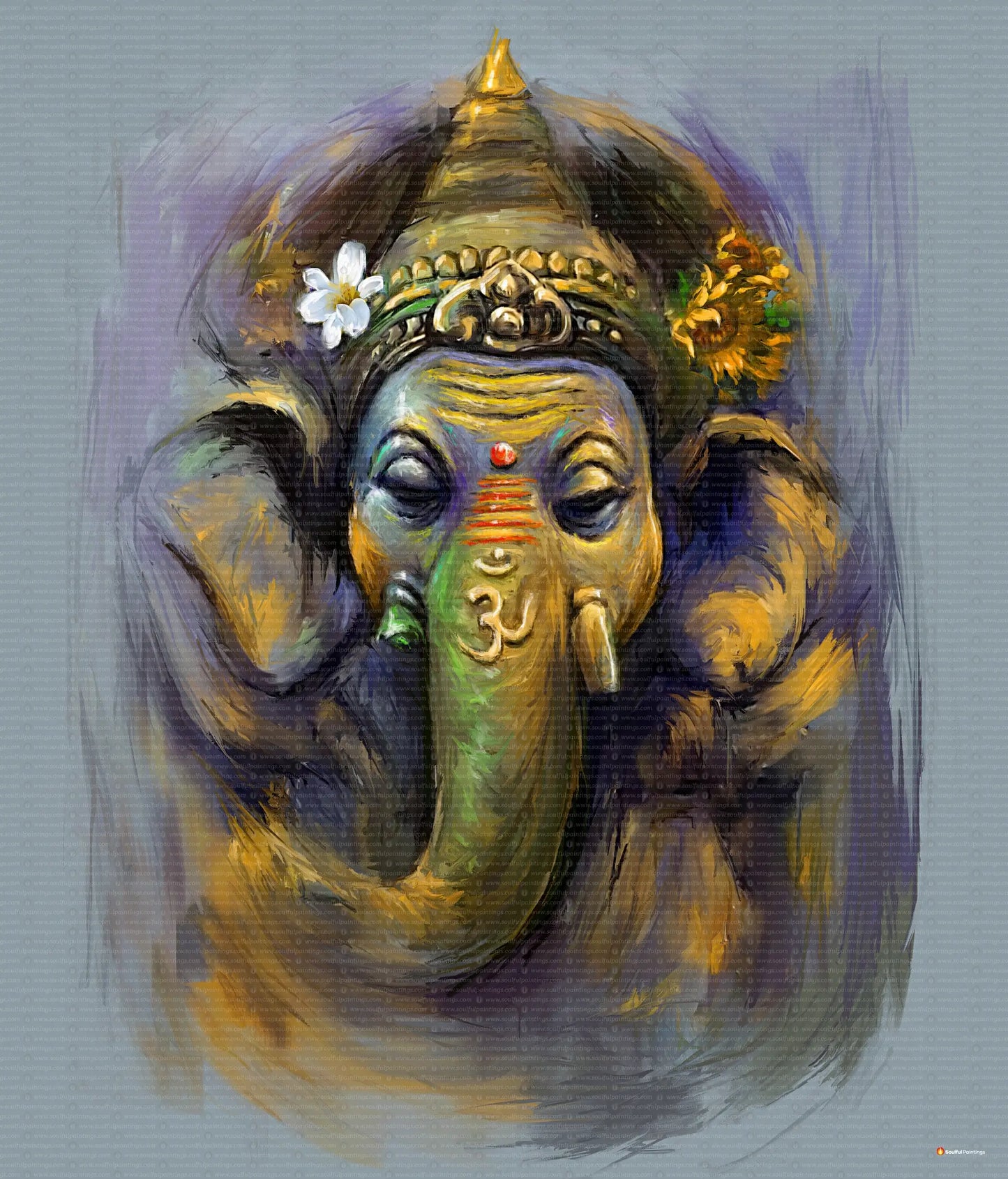 Modern Abstract Ganesha Painting