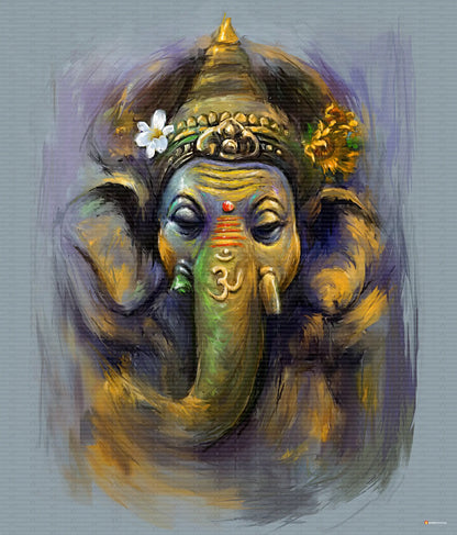 Modern Abstract Ganesha Painting