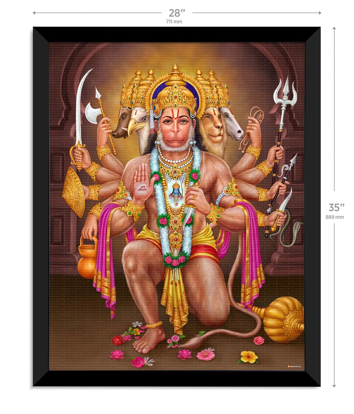 Panchmukhi Hanuman Ji Painting