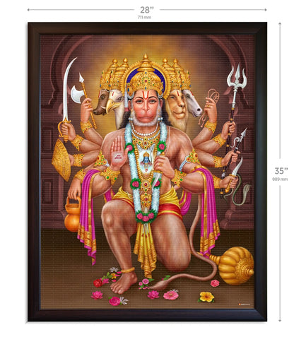 Panchmukhi Hanuman Ji Painting