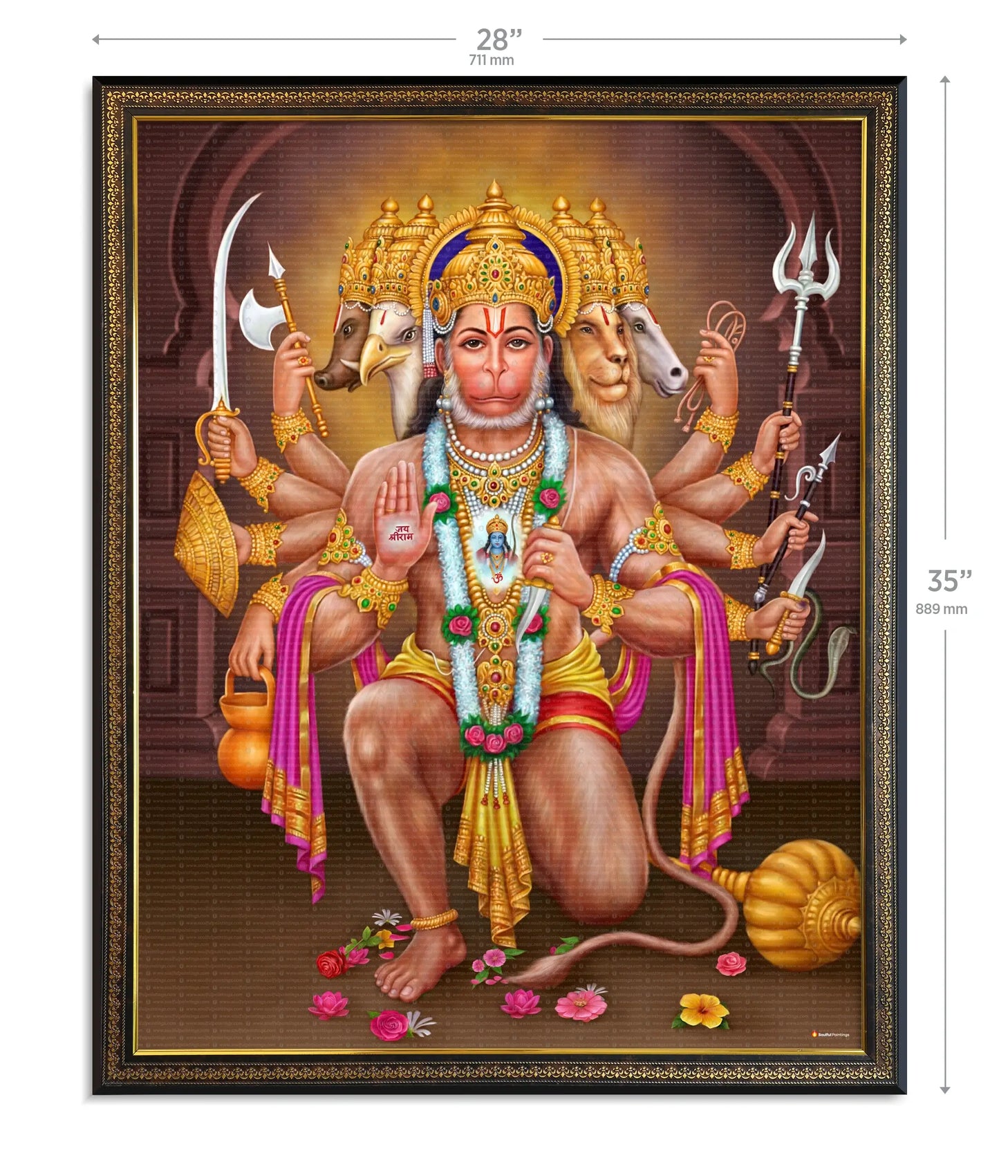 Panchmukhi Hanuman Ji Painting