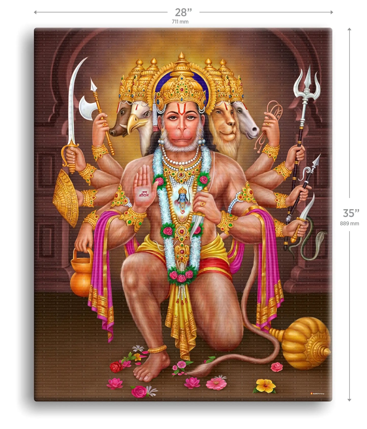 Panchmukhi Hanuman Ji Painting