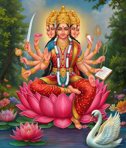 Gayatri Mata Painting