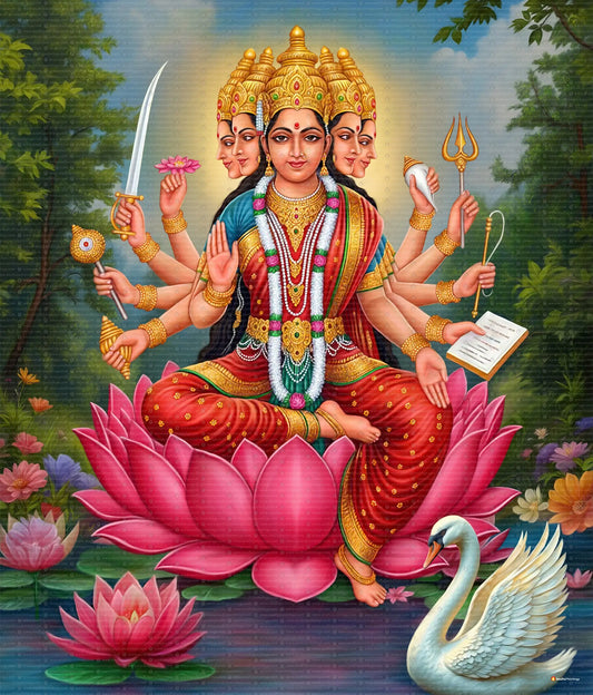 Gayatri Mata Painting